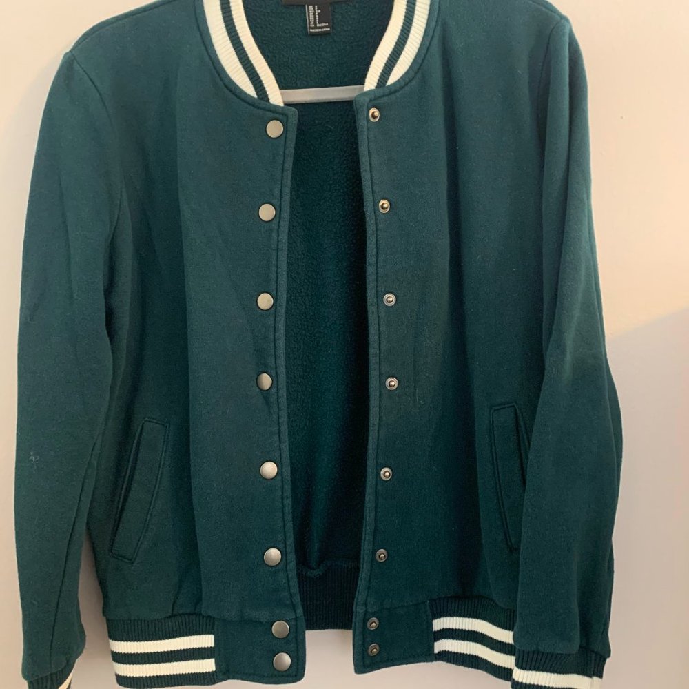 Varsity Bomber Sweatshirt Jacket - image 4